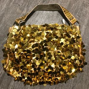 Disco Party  Gold Bling Sequin Shoulder Bag Boho Purse Bag On Sale Summer Bag